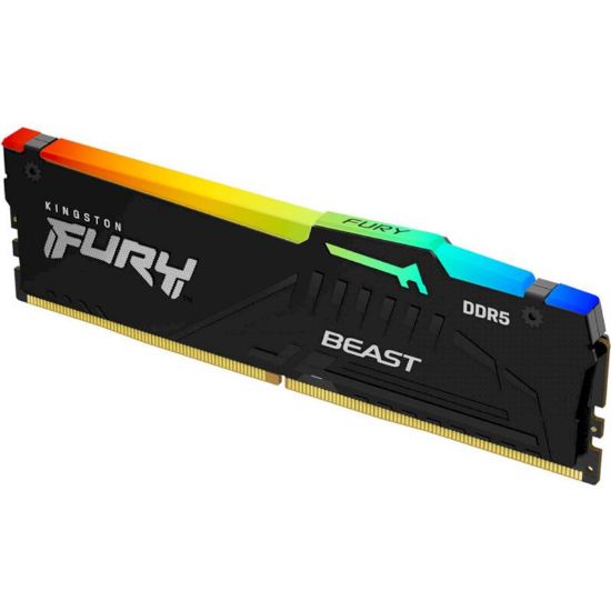  Зображення Пам'ять ПК Kingston DDR5 16GB 5200 Beast Black RGB 